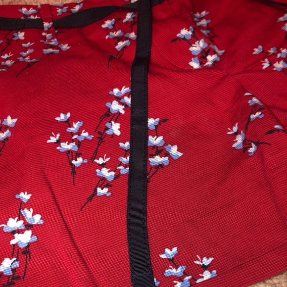 LOFT Red Cherry Blossom Shorts - Picture 5 of 6
